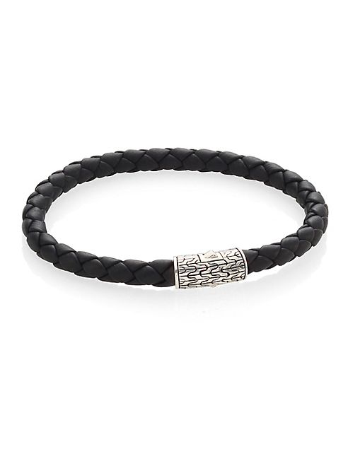 John Hardy - Classic Chain Leather & Sterling Silver Bracelet