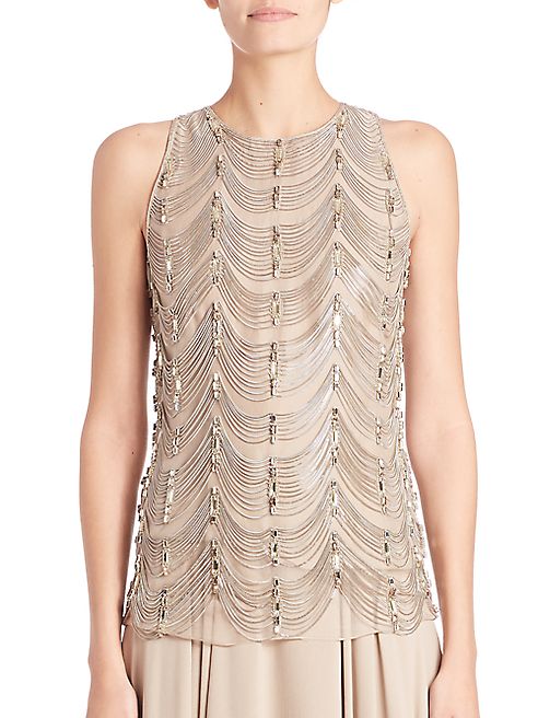 Ralph Lauren Collection - Beaded Silk Shell