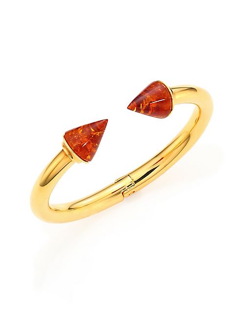 Vita Fede - Titan Citrine Cuff Bracelet/Goldtone