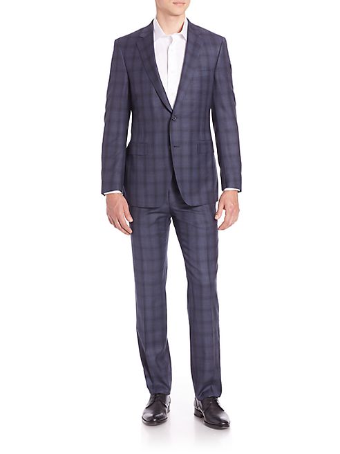 Saks Fifth Avenue Collection - Samuelsohn Classic-Fit  Wool Windowpane Suit