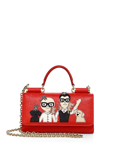 Dolce & Gabbana - Family Leather Phone Bag