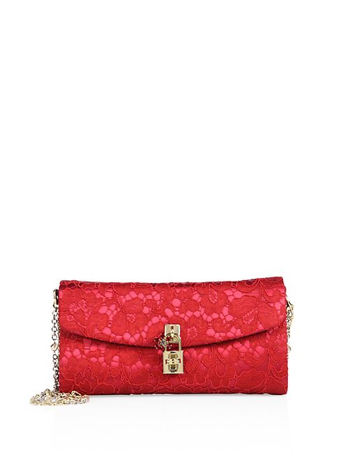 Dolce & Gabbana - Lace Pouchette Chain Clutch