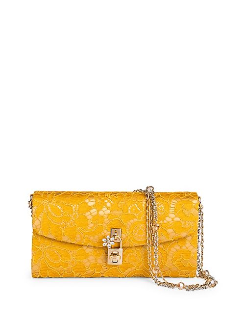 Dolce & Gabbana - Lace Pouchette Chain Clutch