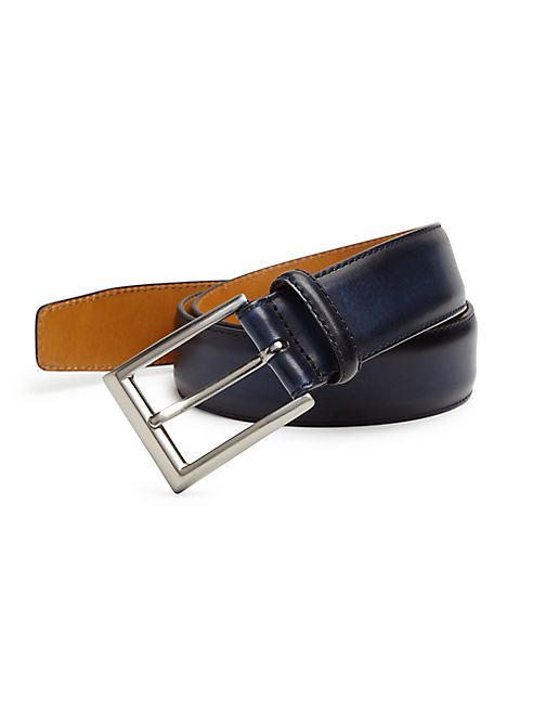 Saks Fifth Avenue Collection - Saks Fifth Avenue by Magnanni  Wellington Leather Belt