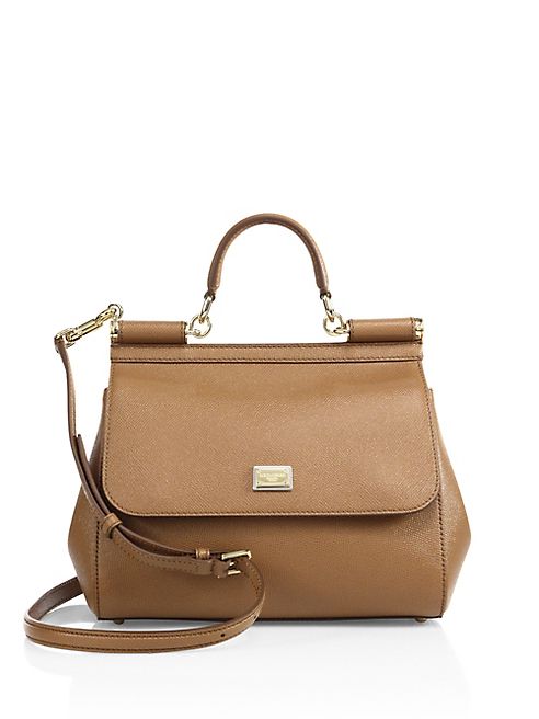 Dolce & Gabbana - Medium Miss Sicily Textured Leather Top-Handle Satchel