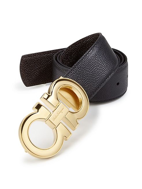 Salvatore Ferragamo - Mini Chicco Excel Nero Leather Belt