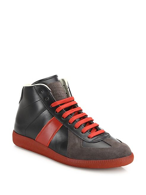 Maison Margiela - Lace-Up Leather Sneakers