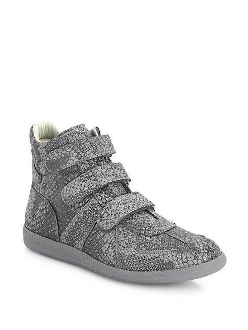 Maison Margiela - Triple Grip-Tape Reflective Hi-Top Sneakers