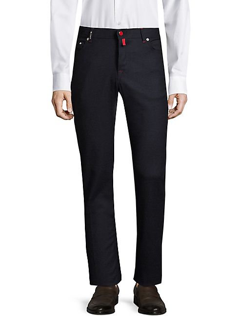 Kiton - Regular-Fit Houndstooth Trousers