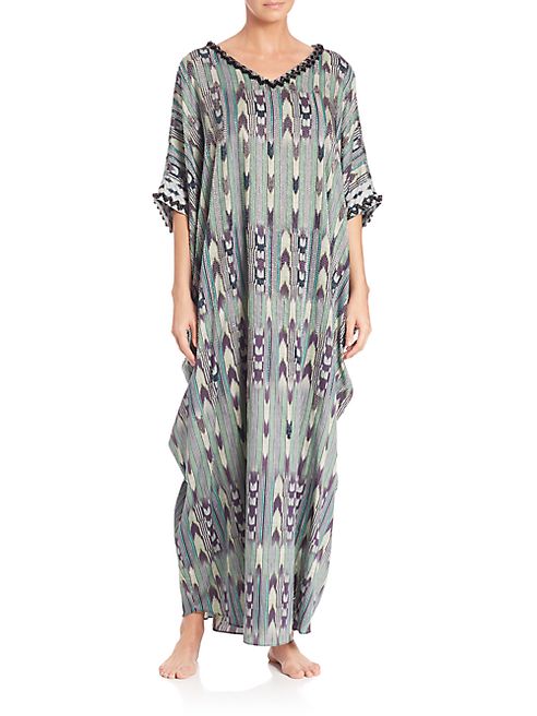 Josie Natori - Terrain Cotton Caftan Coverup