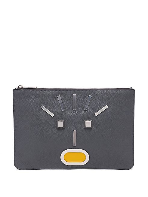 Fendi - Faces   Leather Pouch