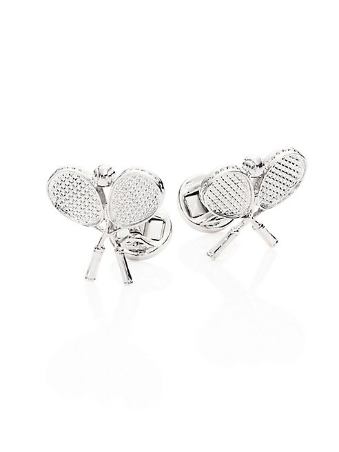 Saks Fifth Avenue Collection - Rhodium-plated Tennis Cuff Links