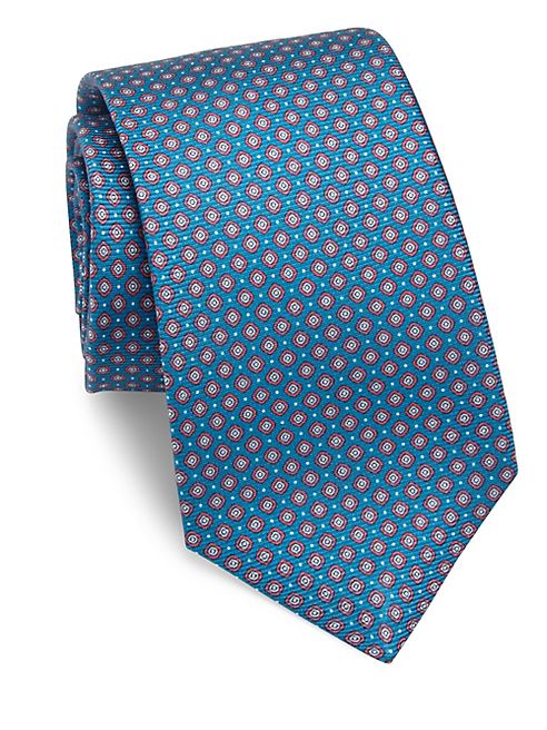 Kiton - Geometric Silk Tie