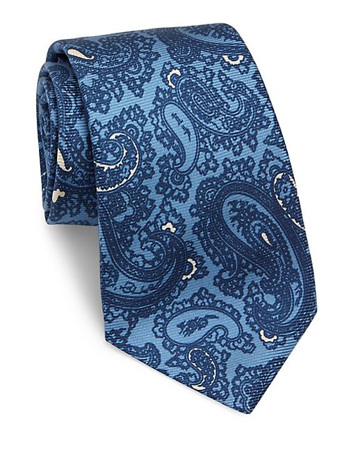 Kiton - Paisley Printed Silk Tie