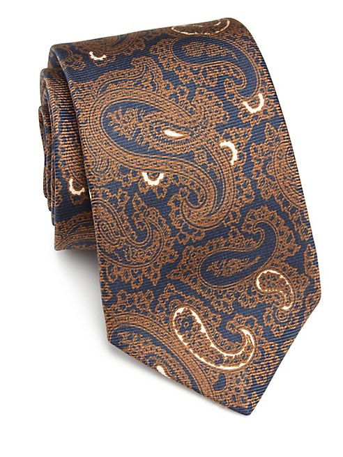 Kiton - Paisley Printed Silk Tie