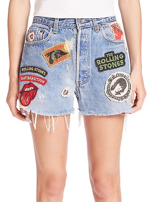 MADEWORN - Patch Denim Shorts