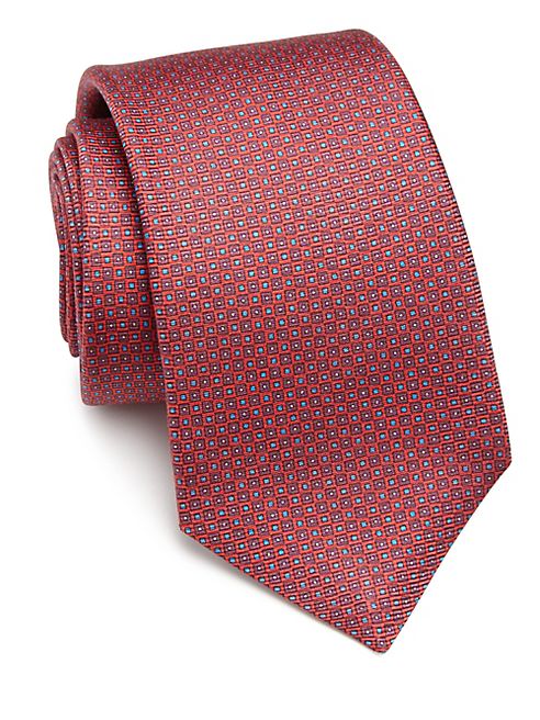 Kiton - Geometric Silk Tie