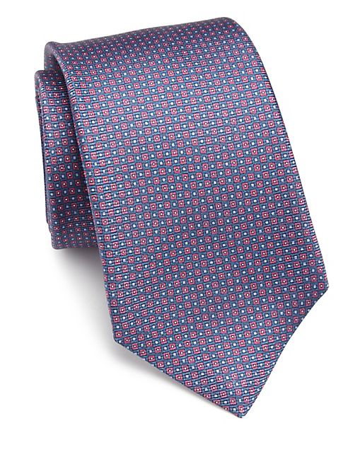 Kiton - Geometric Silk Tie