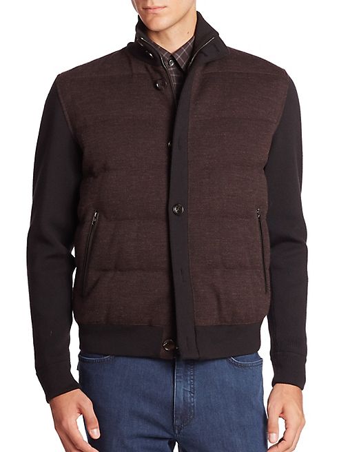 Ermenegildo Zegna - Wool Herringbone Down Puffer Jacket