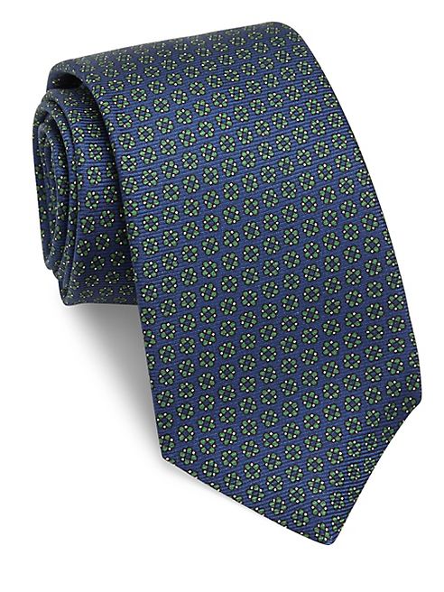 Kiton - Floral Printed Silk Tie