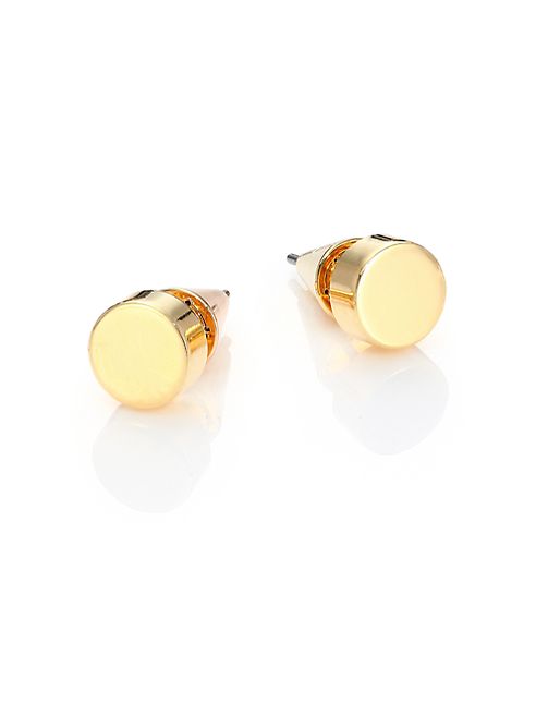 Eddie Borgo - Cylinder Stud Earrings/Goldtone