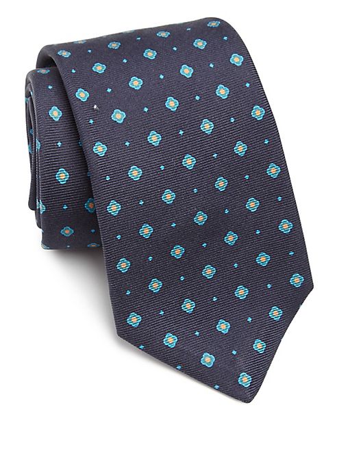 Kiton - Floral Patterned Silk Tie