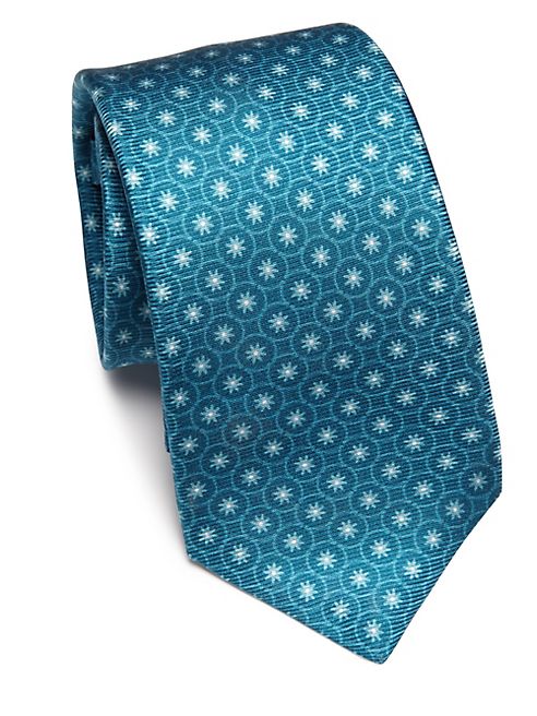 Kiton - Floral Patterned Silk Tie