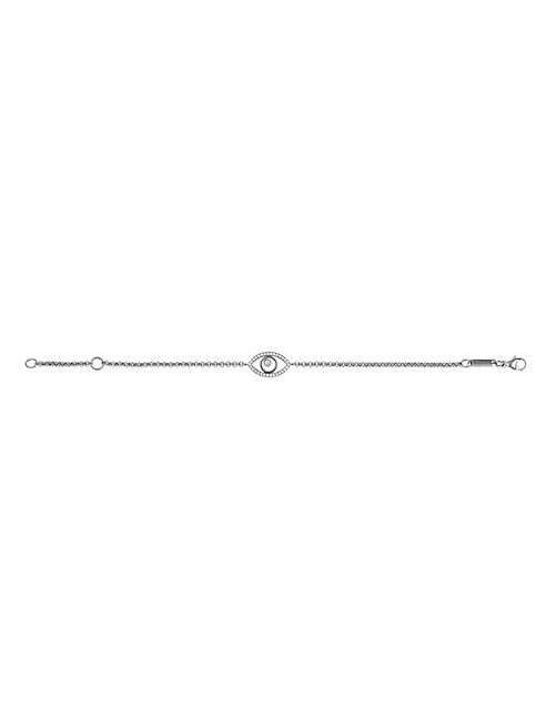 Chopard - Happy Diamonds Pave Evil Eye Diamond & 18K White Gold Chain Bracelet