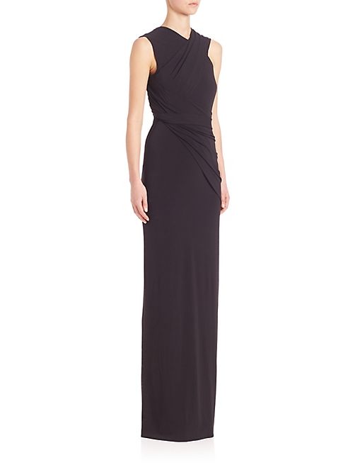 Alexander Wang - Back-Cutout Asymmetrical Draped Gown