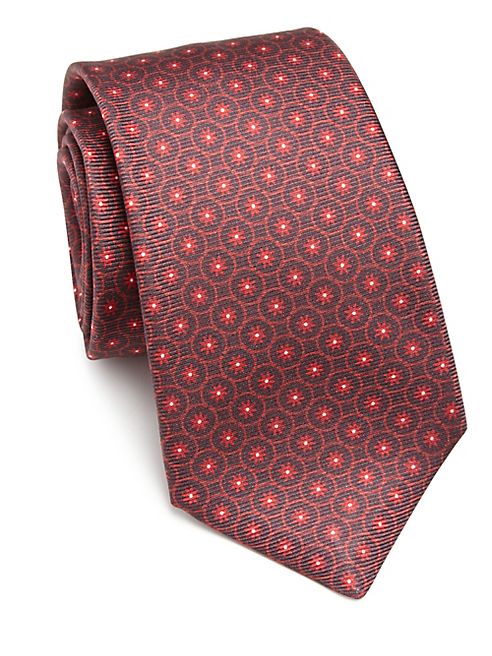 Kiton - Floral Patterned Silk Tie