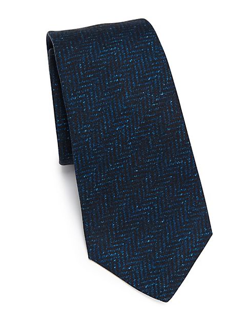 Kiton - Chevron Silk Tie