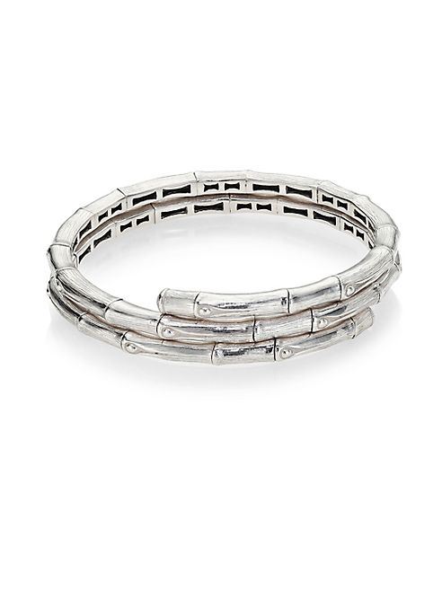 John Hardy - Bamboo Small Sterling Silver Double Coil Bracelet