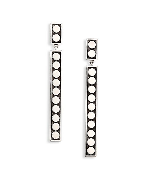 John Hardy - Dot Sterling Silver Linear Drop Earrings