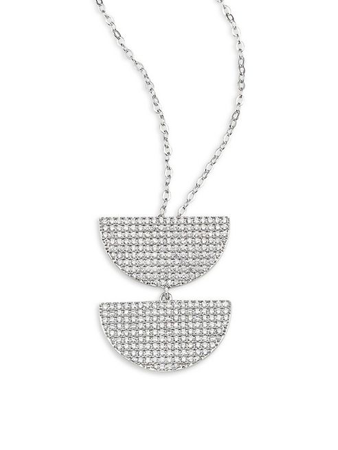 Adriana Orsini - Armour Pavé Sterling Silver Pendant Necklace