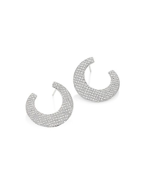 Adriana Orsini - Armour Crystal Pave Hoop Earrings/0.6