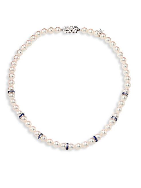 Mikimoto - Akoya Sapphire & Pearl Necklace