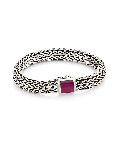 John Hardy - Batu Classic Chain Medium Ruby & Sterling Silver Bracelet