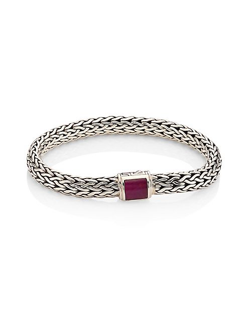 John Hardy - Classic Chain Ruby & Sterling Silver Bracelet