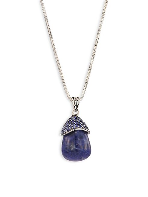 John Hardy - Classic Chain Sodalite, Blue Sapphire & Sterling Silver Pendant Necklace