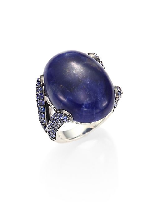 John Hardy - Batu Classic Sodalite & Blue Sapphire Celestial Orb Ring