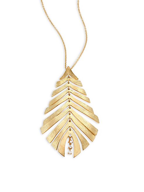 Hueb - Bahia Diamond & 18K Yellow Gold Pendant Necklace