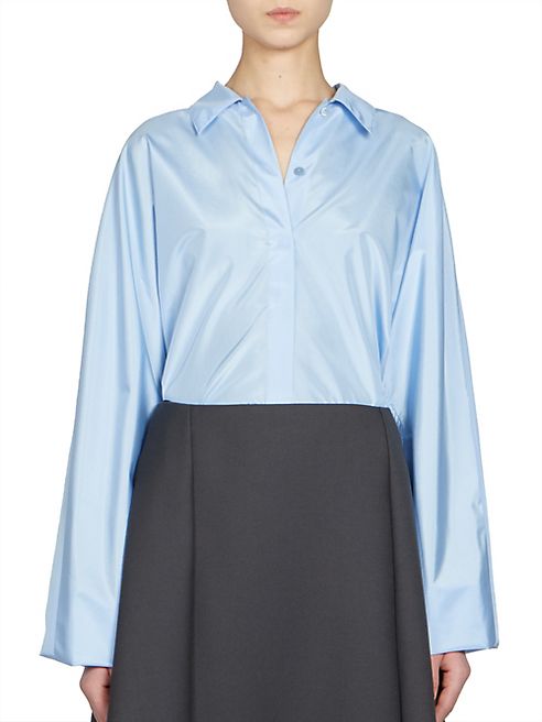 Nina Ricci - Long-Sleeve Technical Silk Top