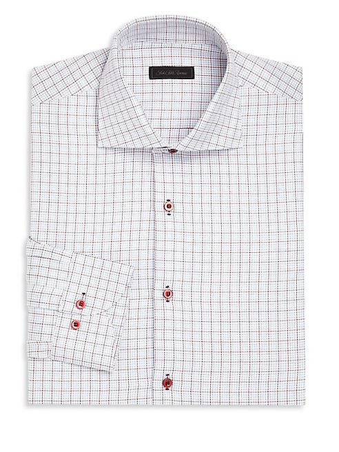 Saks Fifth Avenue Collection - Tattersall Checked Dress Shirt