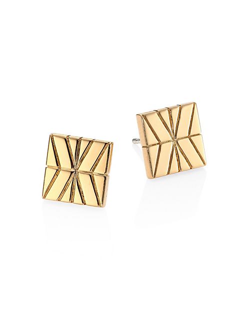 John Hardy - Modern Chain 18K Yellow Gold Stud Earrings