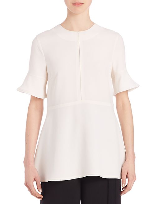 Proenza Schouler - Back-Tie Flared Crepe Top