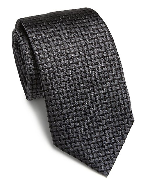 Armani Collezioni - Tilted Box Patterned Silk Tie