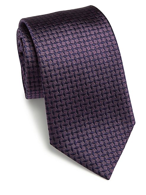 Armani Collezioni - Tilt Grape Silk Tie