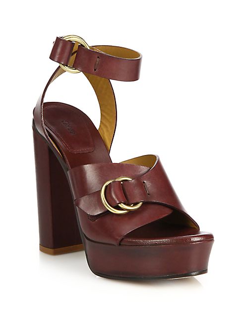 Chloé - Kingsley Platform Leather Sandals