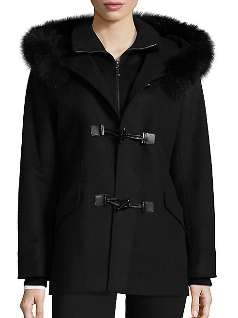 George Simonton - Fox Fur Trim Duffle Coat