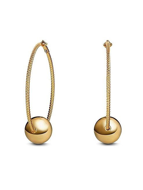 David Yurman - Solari Large Hoop Earrings in 18K Gold/1.7